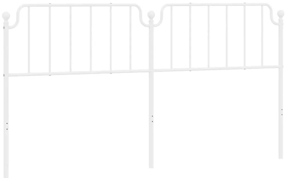 373973 vidaXL Метална резервна табла за легло, бяла, 193 см