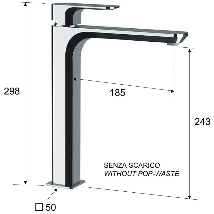 Матово-черна стояща батерия за мивка Spy – Sapho