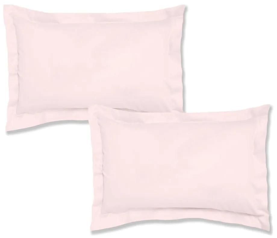 Комплект от 2 памучни калъфки за възглавници Oxford Blush, 50 x 75 cm Cotton Percale - Bianca