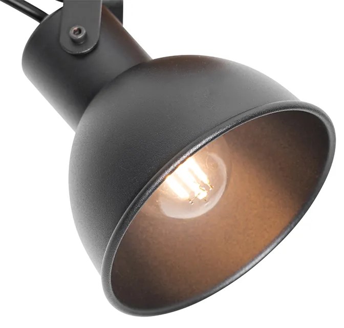 Индустриален прожектор черен с дърво наклонен - Tommy