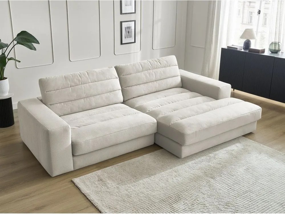 Бежов кадифен ъглов диван (десен ъгъл) Sierra – Bobochic Paris