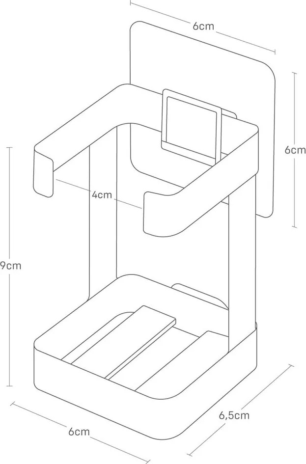 Черен метален държач за устройство за грижа за кожата Film Hook – YAMAZAKI