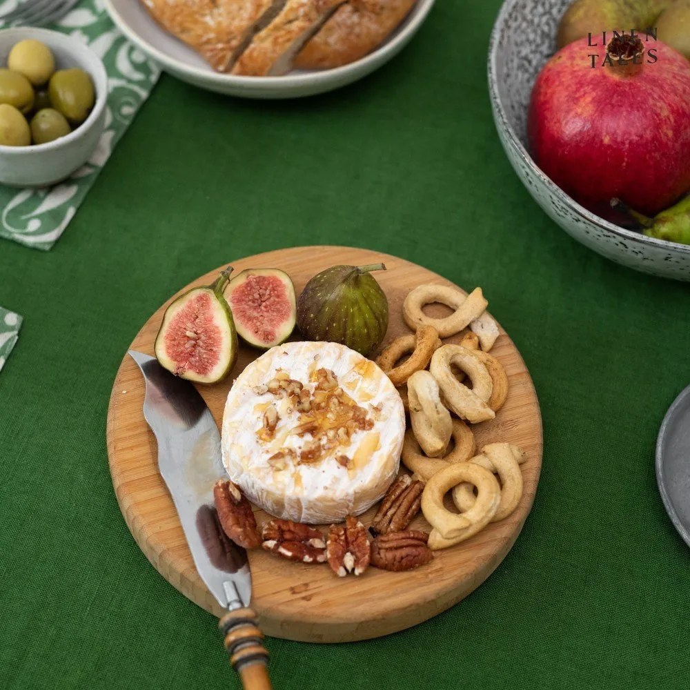 Ленена покривка за маса 140x140 cm True Green – Linen Tales