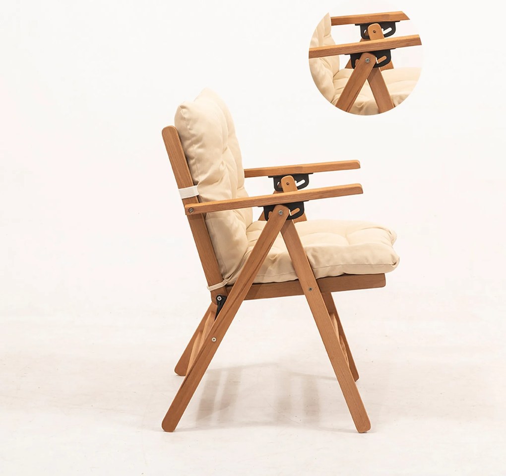 Градински стол My027, цвят Натурален Кремав