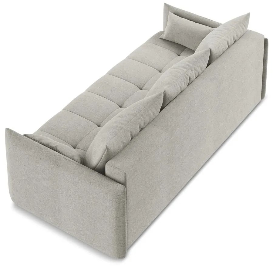 Светлосив разтегателен диван с място за съхранение 225 cm Moku – Makamii