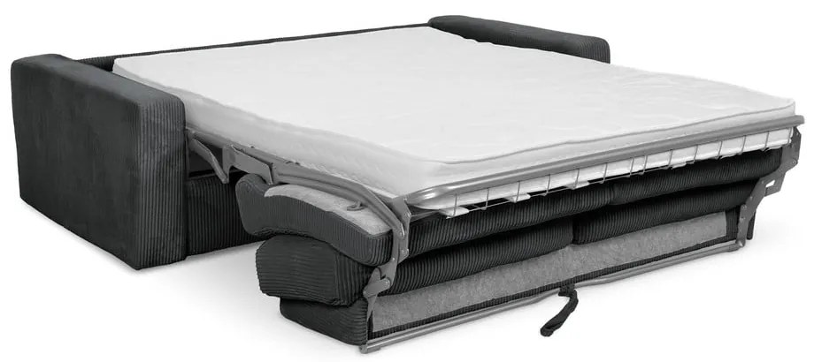 Тъмносив разтегателен диван от рипсено кадифе 195 cm Nona – Makamii