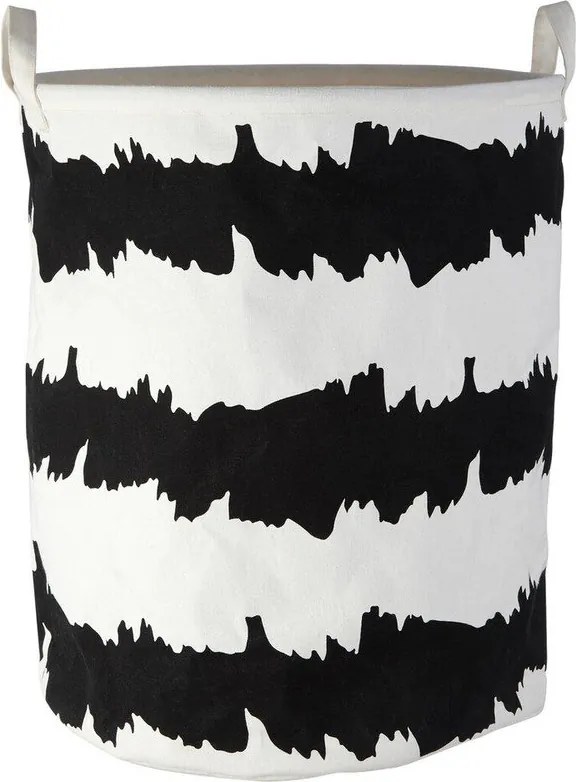 Черно-бял текстилен кош за пране Harga – Premier Housewares