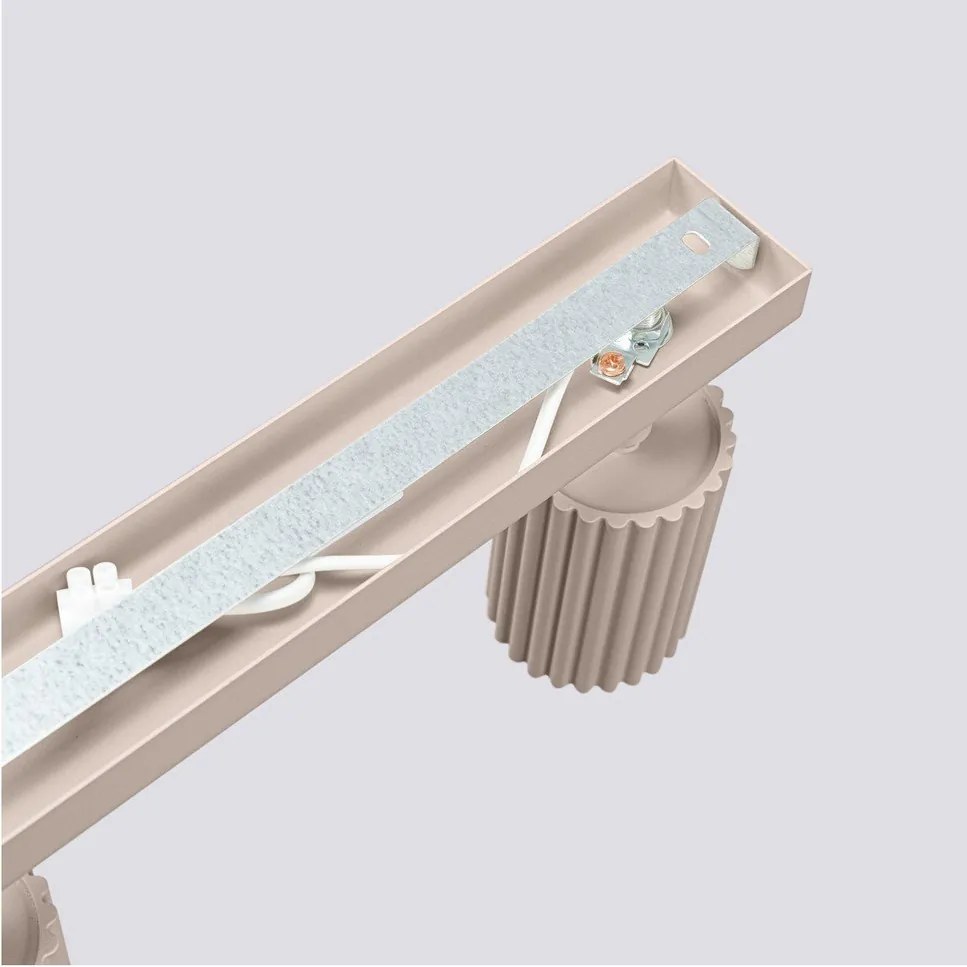 Кафяво-сив метален прожектор 6,5x117 cm Gleam – Sollux