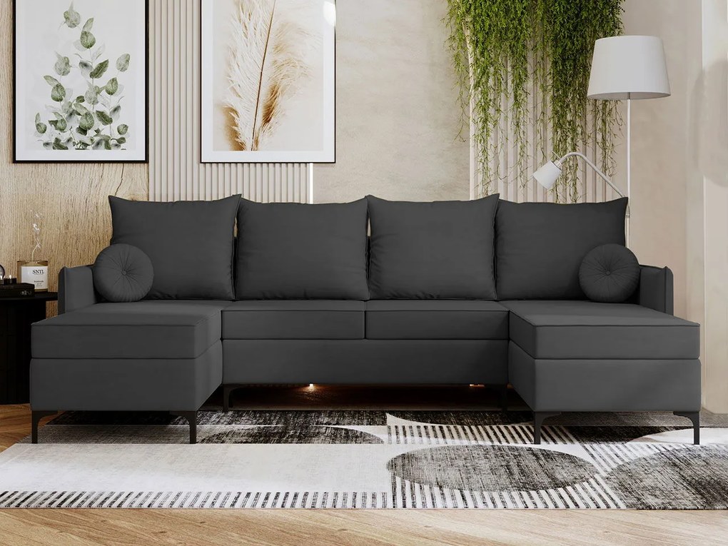 Ъглов диван Leon U-Gkri Skouro