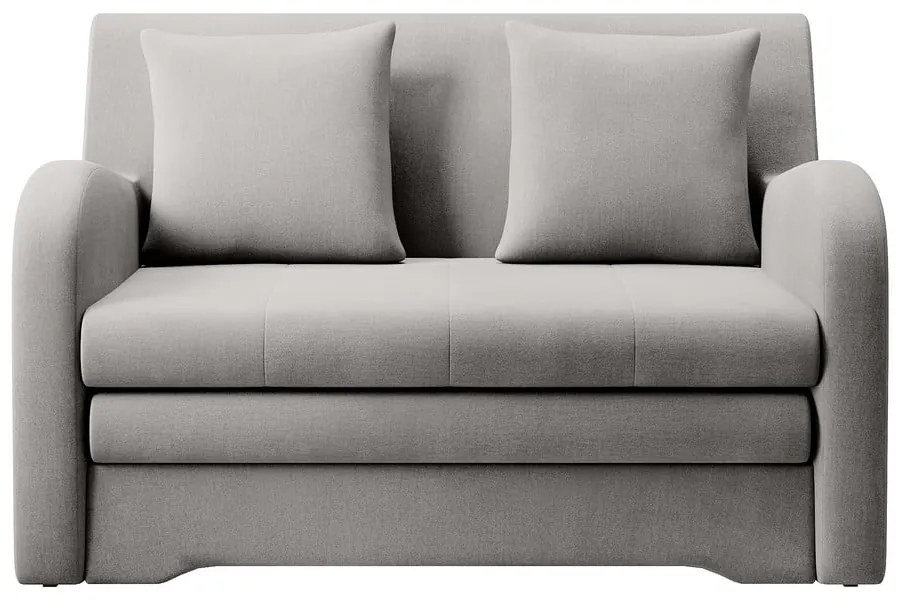 Светлосив кадифен сгъваем диван 130 cm Ario – ELTAP