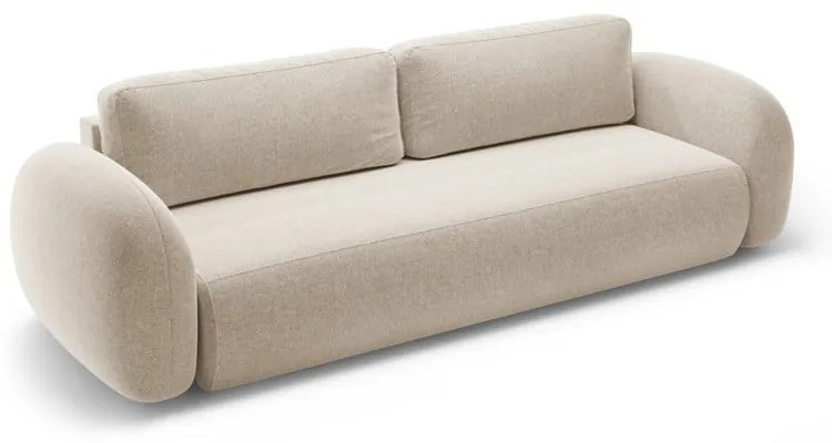 Бежов шенилов сгъваем/с място за съхранение диван 262 cm Tonale – Cosmopolitan Design