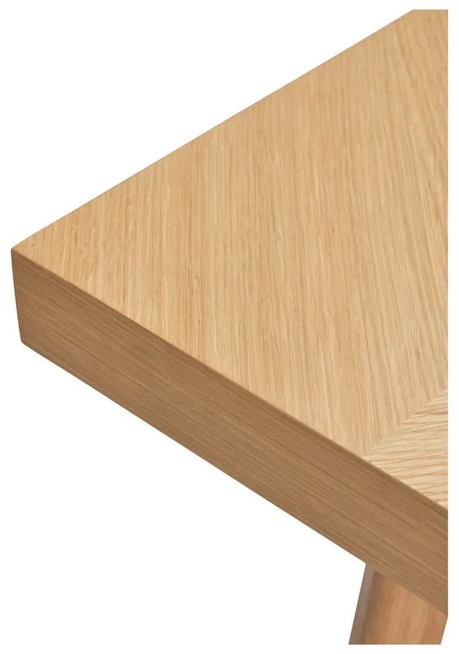 Трапезна маса от декор от дъб в естествен цвят 80x160 cm Herringbone – Hübsch