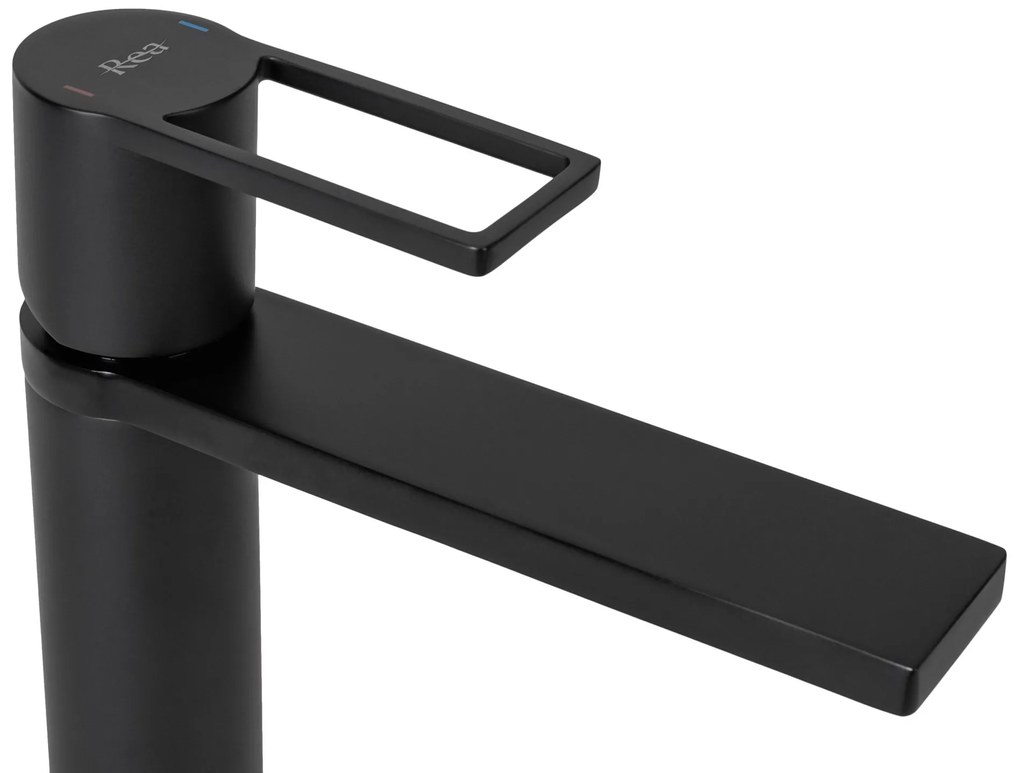 Смесител за мивка Rea Flip Black low