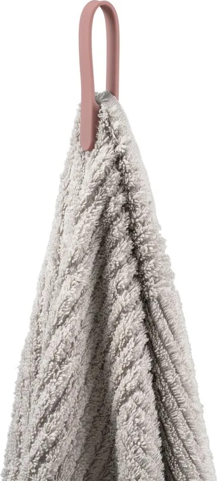 Силиконова примка за кърпи сиво-розова 2 бр. Loop – Zone