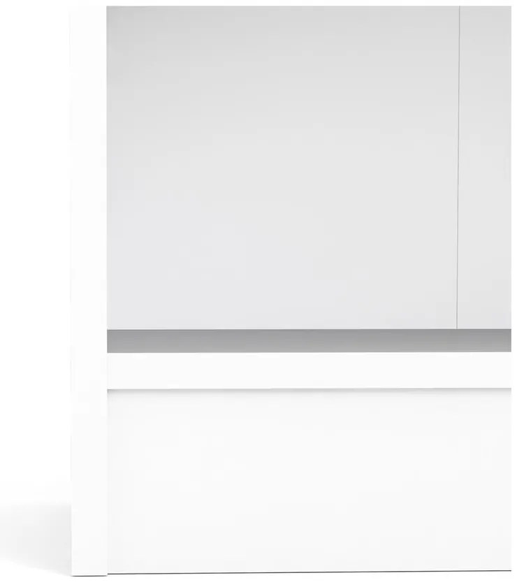 Бял шкаф за книги 79x203 cm Basic - Tvilum