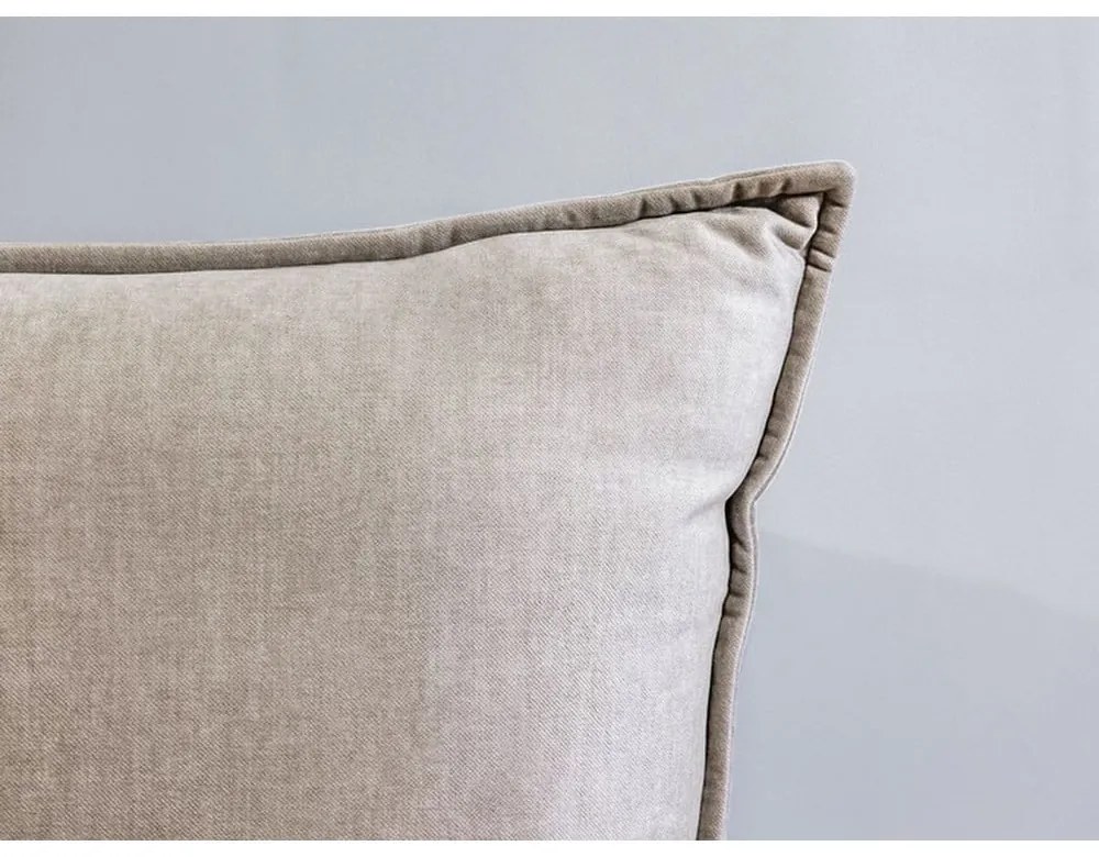 Бежово тапицирано двойно легло с място за съхранение с решетка 160x200 cm Jade - Bobochic Paris