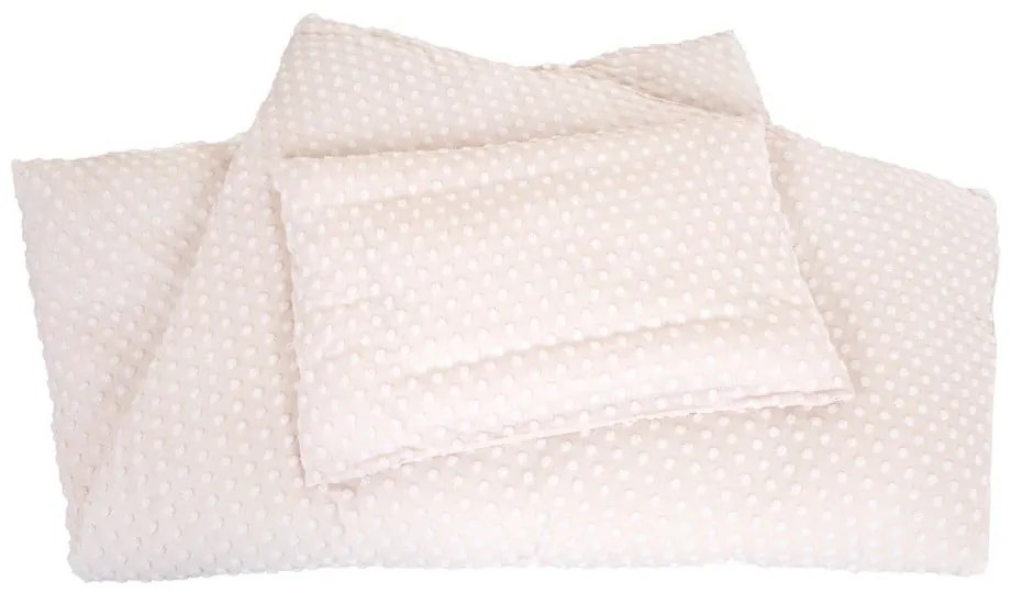 Бежово детско спално бельо за детско креватче със смес от памук 100x135 cm Frosty Almond – Roba