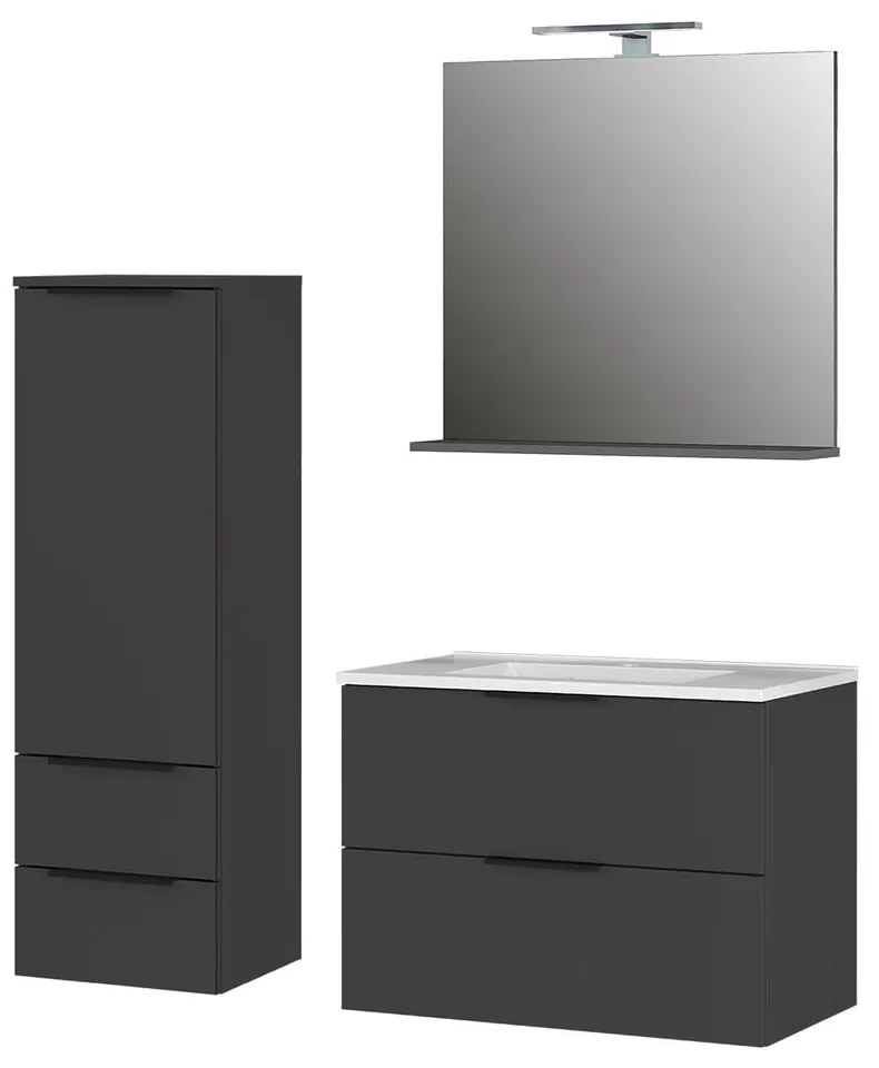 Антрацитен комплект за баня Crandon – Germania