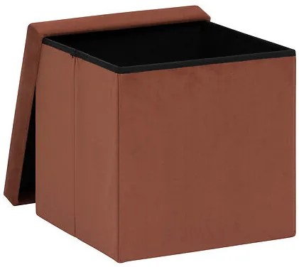 Пуф със съхранение atmosphera Tess, Кадифе - Амбър