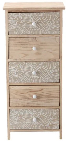 Комод  LUIZA  с 5 чекмеджета - бохо дизайн, 40 x 29 x 90 cm