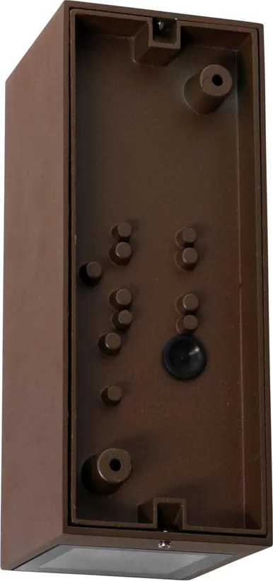 Аплик ръждивокафяв 2-светлинен GU10 AR70 IP44 със сензор светло-тъмно - Baleno