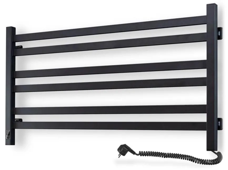 Лира за баня с термостат AVANGARD 316W/230V 50,6cm IP44, черна, дясна