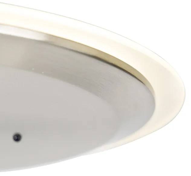 Модерна подова лампа стомана с LED димер с лампа за четене - Strela