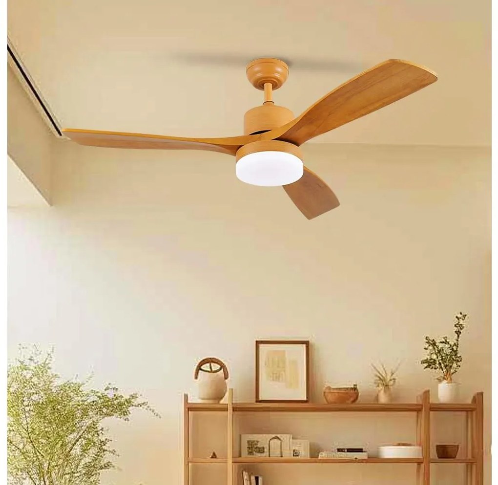 ZEVENTI - LED таванен вентилатор MARE LED/24W/230V Wi-Fi Tuya дъб + дистанционно управление