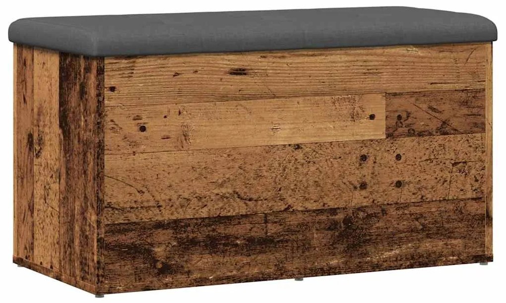 857617 vidaXL Пейка за съхранение Старо дърво 82x42x45 cm Инженерна дървесина