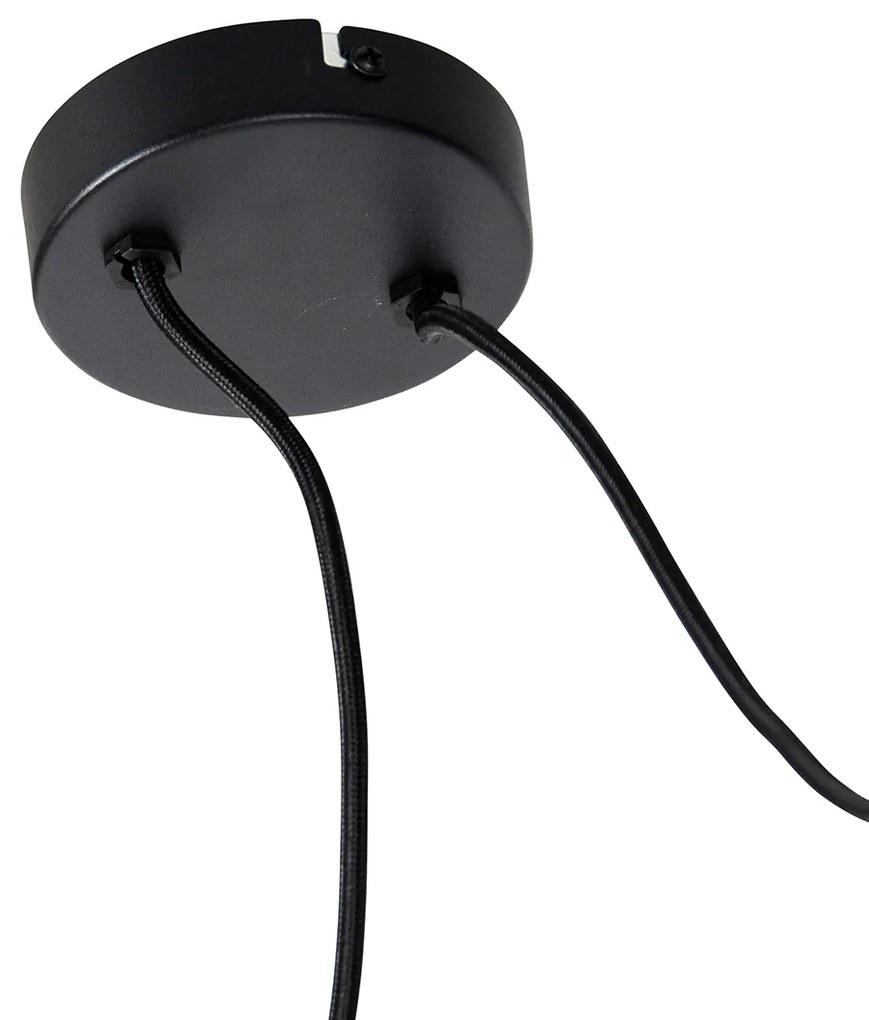 Модерен висящ лампион черен с 2 светлини - Cava