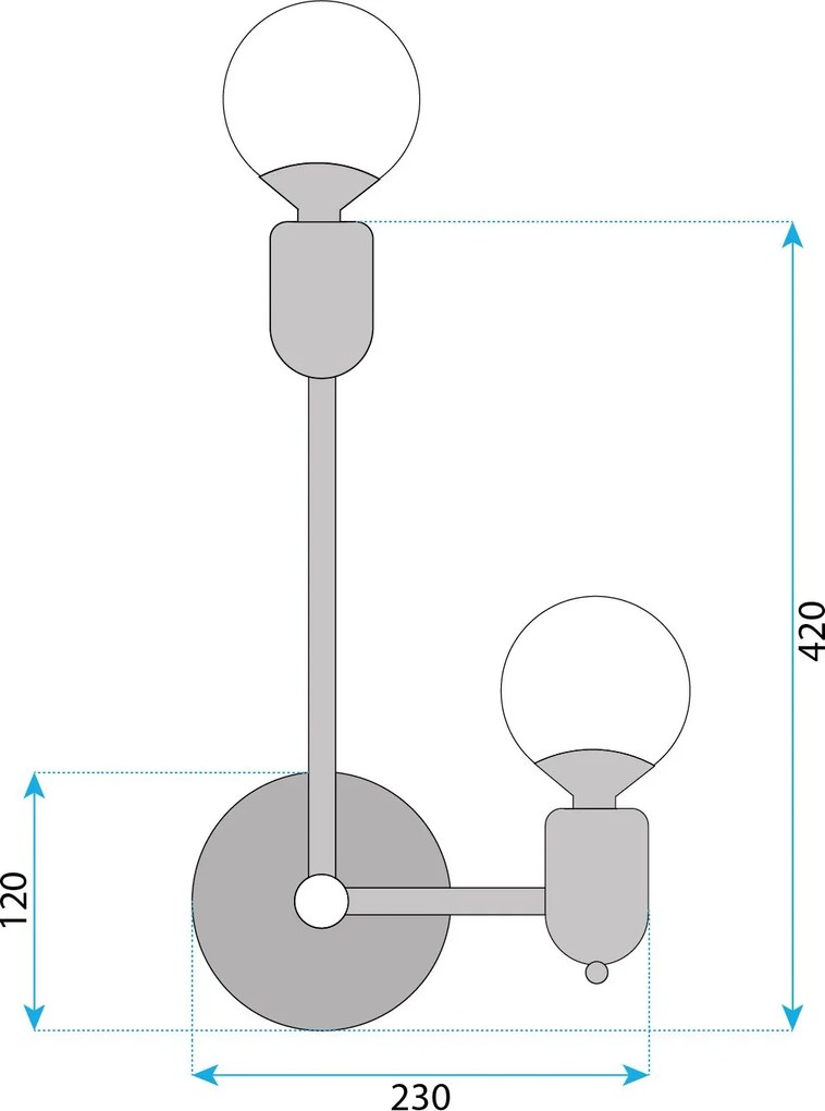 Аплик APP1707-2W BLACK