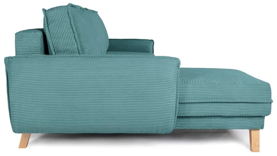 Променлив ъглов разтегателен диван в тюркоазен велур Tori – Bonami Selection