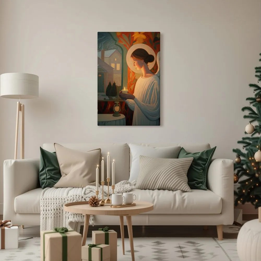 Картина на платно – Празнична ангелска светлина