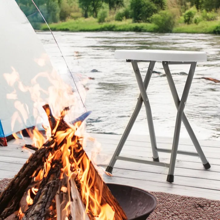 Сгъваем кетъринг стол - бял