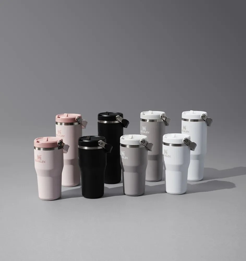Светлорозов термос от неръждаема стомана 410 ml IceFlow™ Flip Straw 2.0 Tumbler Rose Quartz – Stanley