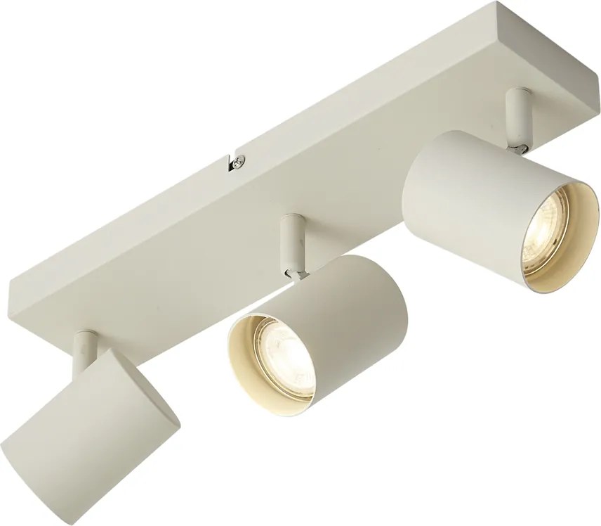 Модерен таванен спот бежов 3-светлини регулируем - Jeana