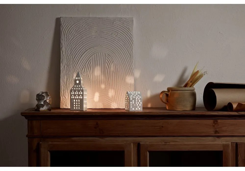 Керамичен свещник за чаена свещ Urbania Lighthouse Church Tower – Kähler Design