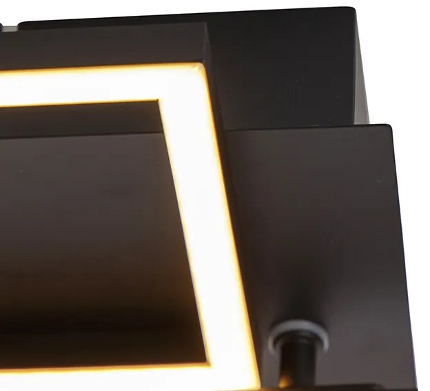 Таванна лампа удължена черна 3-степенна димируема - Plazas Novo