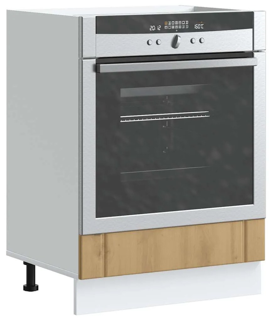 853766 vidaXL Шкаф за фурна, Lucca, дъб артизан, инженерно дърво