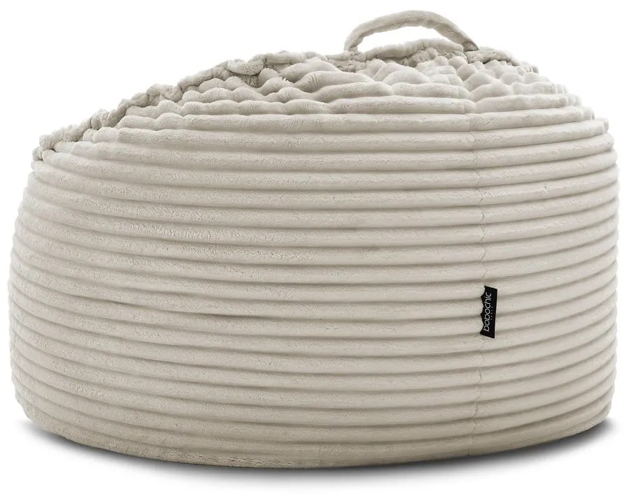 Бежов пуф от рипсено кадифе Socrate – Bobochic Paris