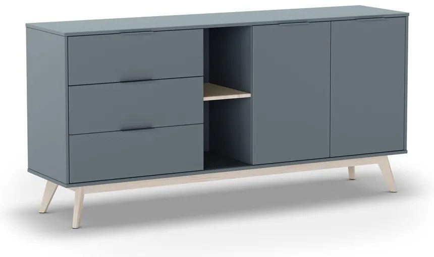 Скрин сиво-зелен 165x80x40 cm Pisco – Marckeric