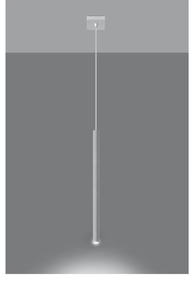 Бяло висящо осветително тяло Единично Fideus - Sollux