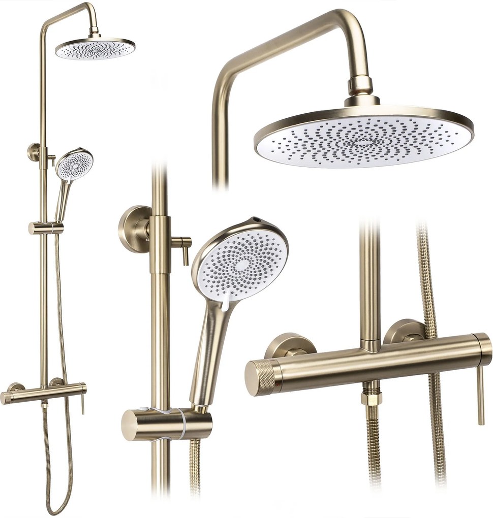 Комплект за душ Rea Foss Clif Brush Gold