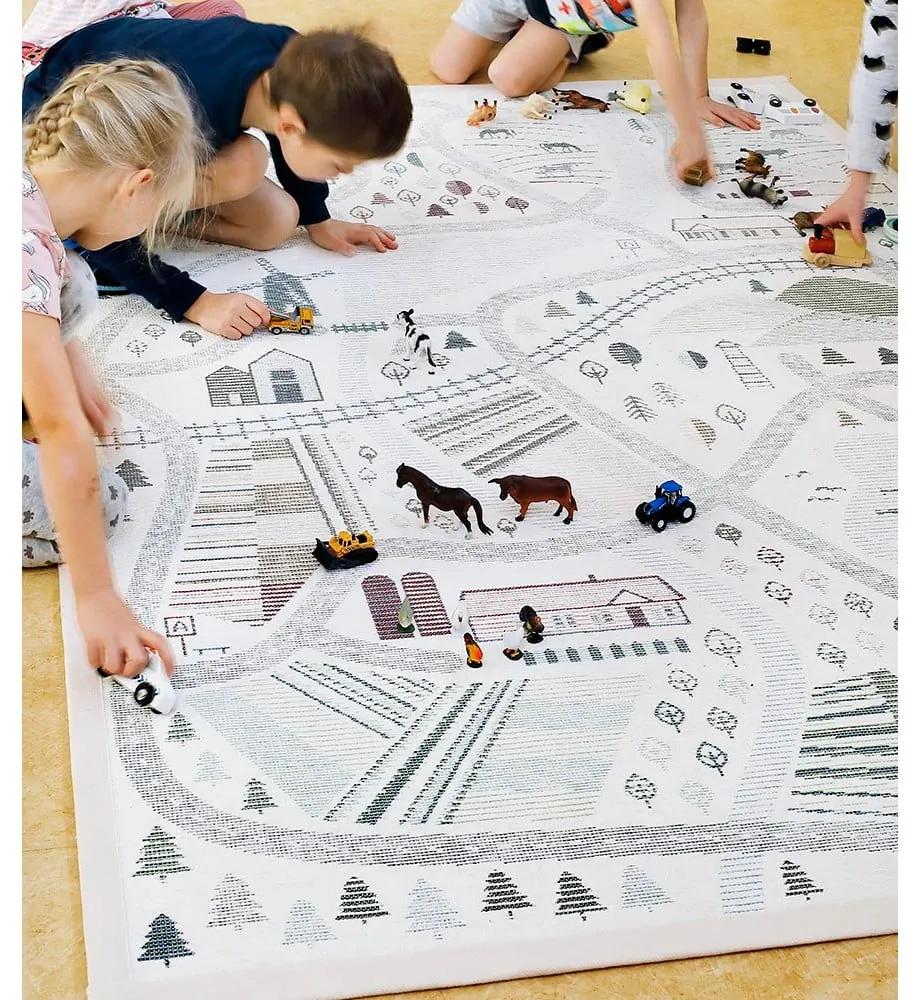 Бял двустранен детски килим , 140 x 200 cm Ülejõe - Narma