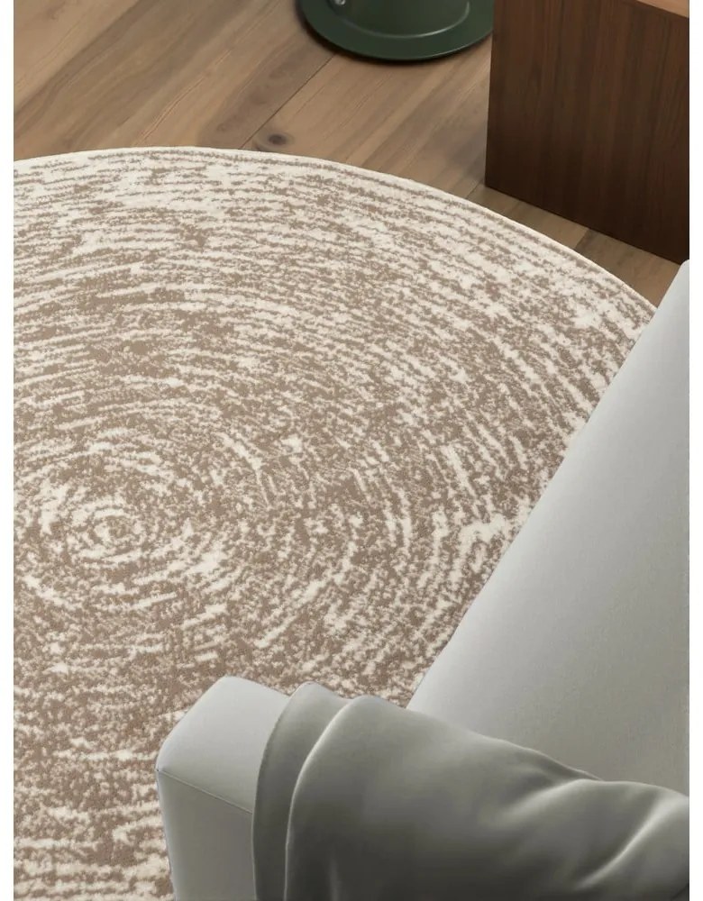 Бежово-кремав кръгъл килим ø 120 cm Gloria Cavallo – Hanse Home