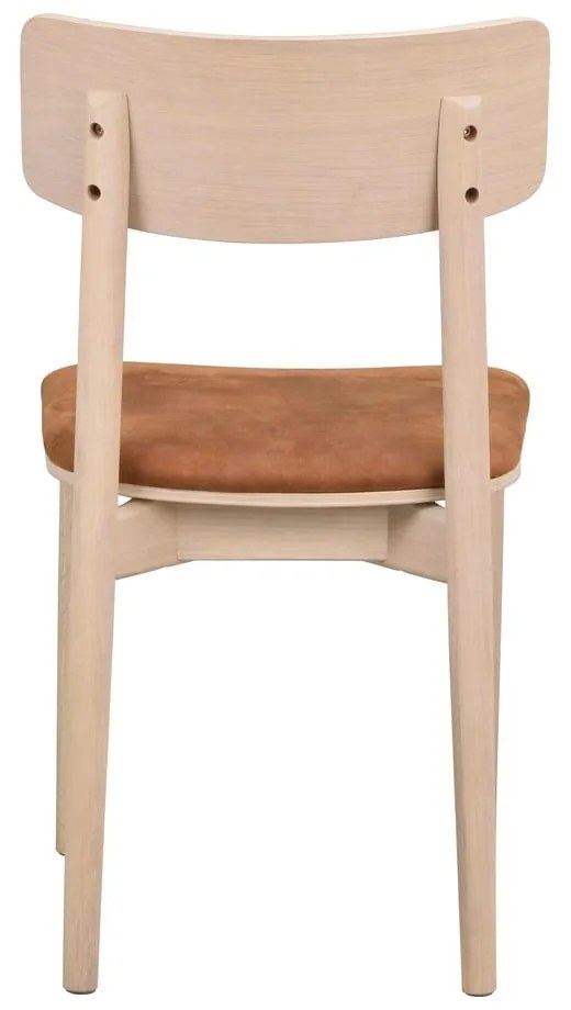 Кафяв коняк/естествени трапезни столове в комплект от 2 бр. от имитация на кожа Wolcott – Rowico