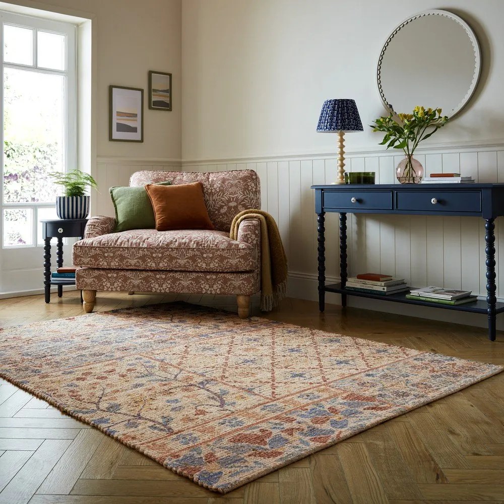 Ръчно изработен килим със смес от юта в естествен цвят 160x230 cm Taylor Patchwork – Flair Rugs