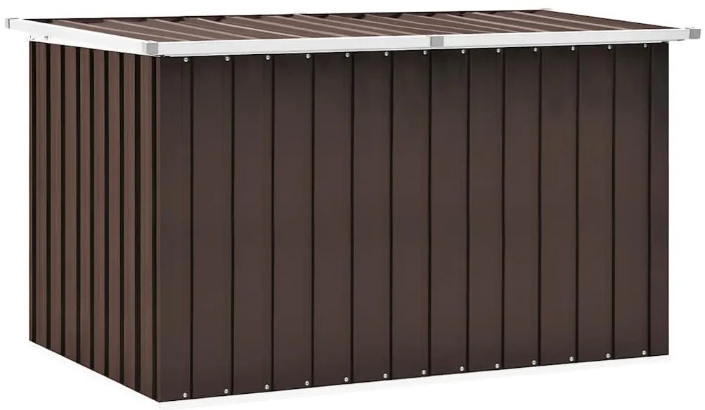 46268 vidaXL Градински сандък за съхранение, кафяв, 149x99x93 см