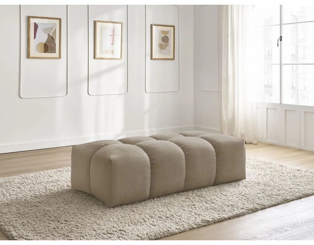 Кафяво-сива шенилова табуретка Everest – Bobochic Paris