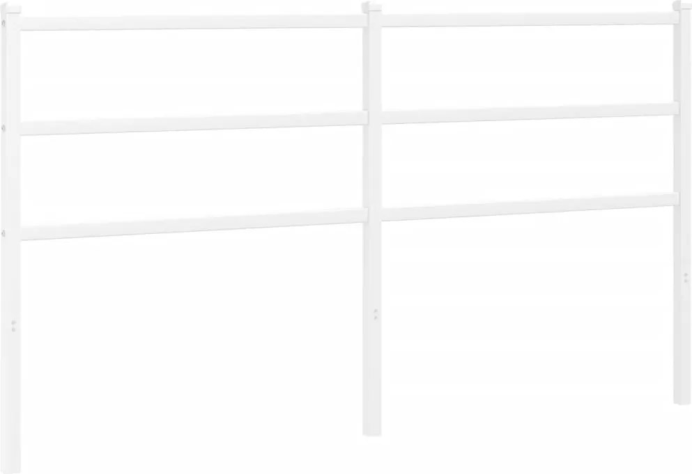 355448 vidaXL Метална резервна табла за легло, бяла, 150 см